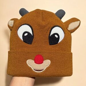 Official Rudolph the Red Nosed Reindeer Brown Knit Beanie
